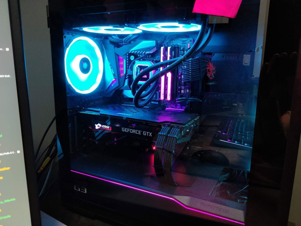 Vaporwave color scheme.