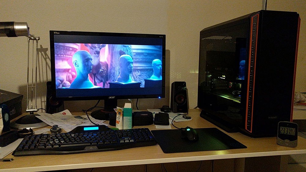 The whole setup ready to run