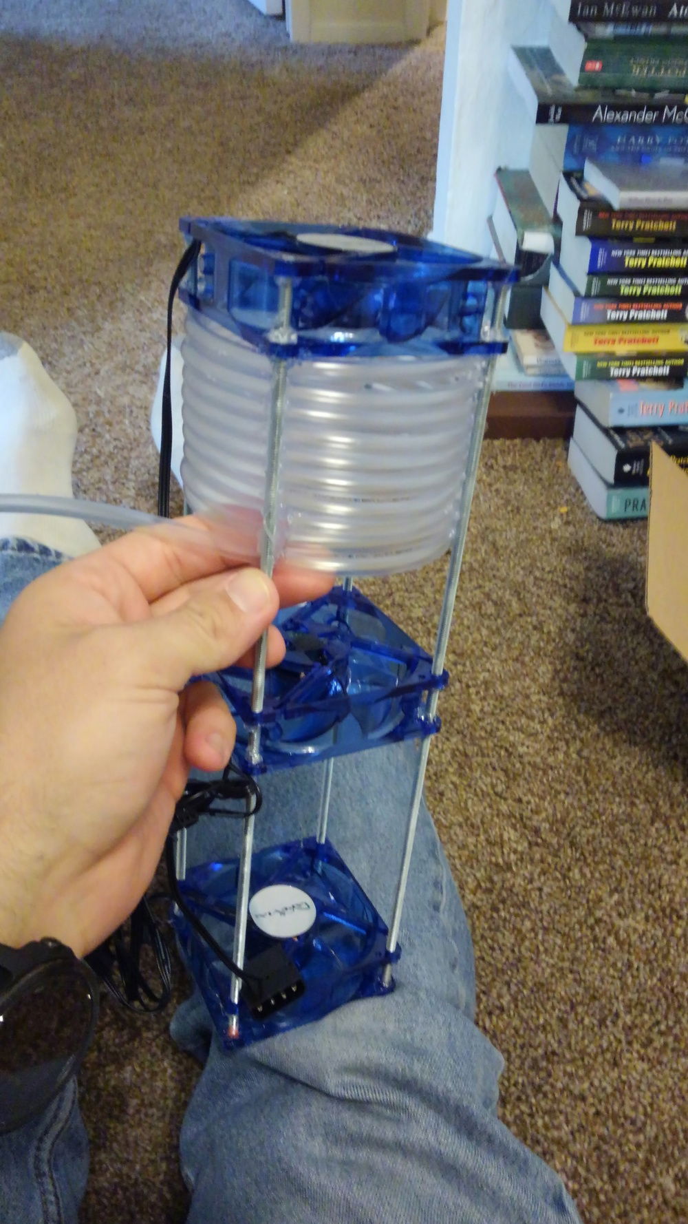 the hiccup here was the tubing went straight from 1/2" to 1/8".  it should have split to 3 but oh well