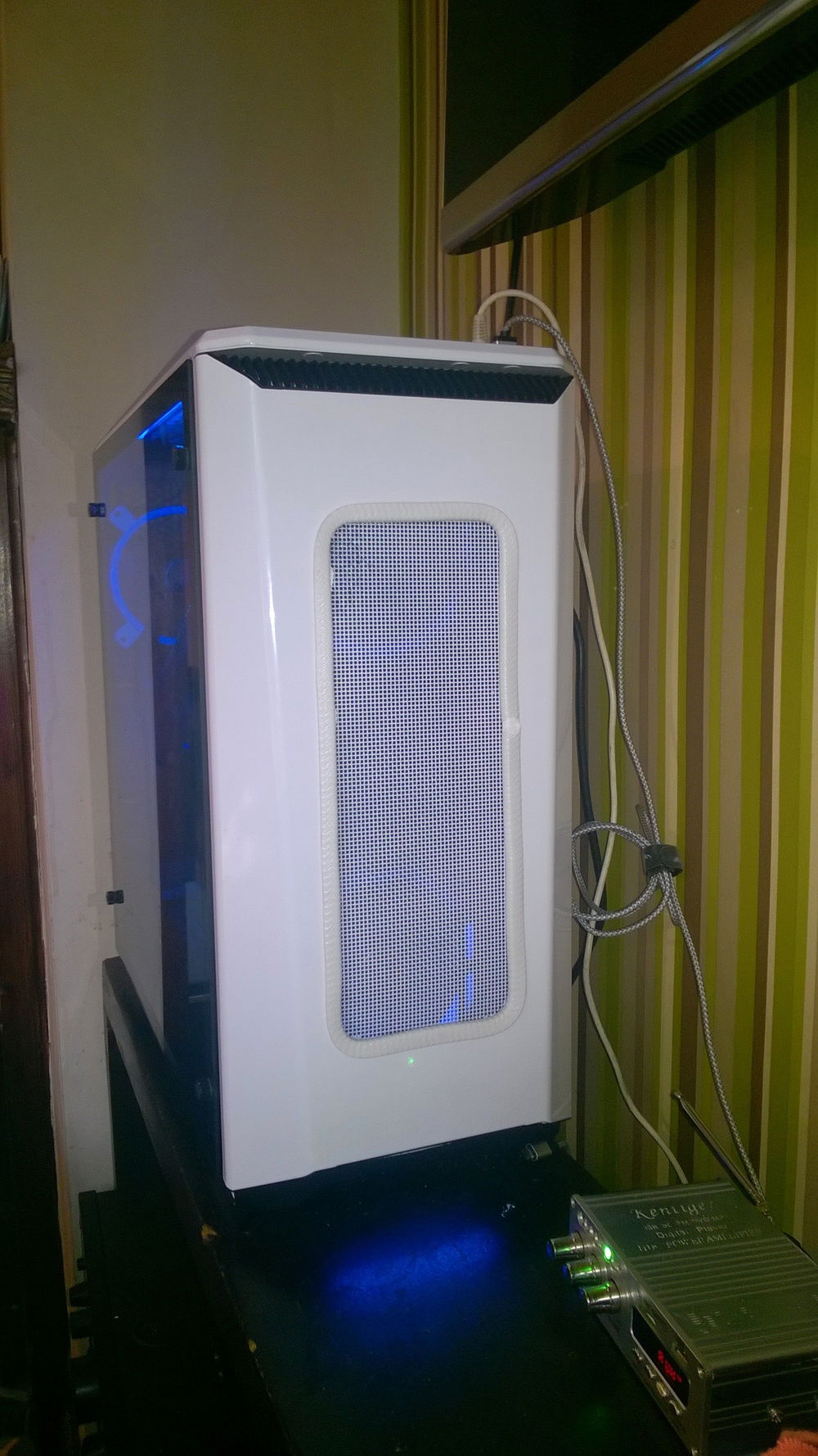 modded front panel and sprayed white