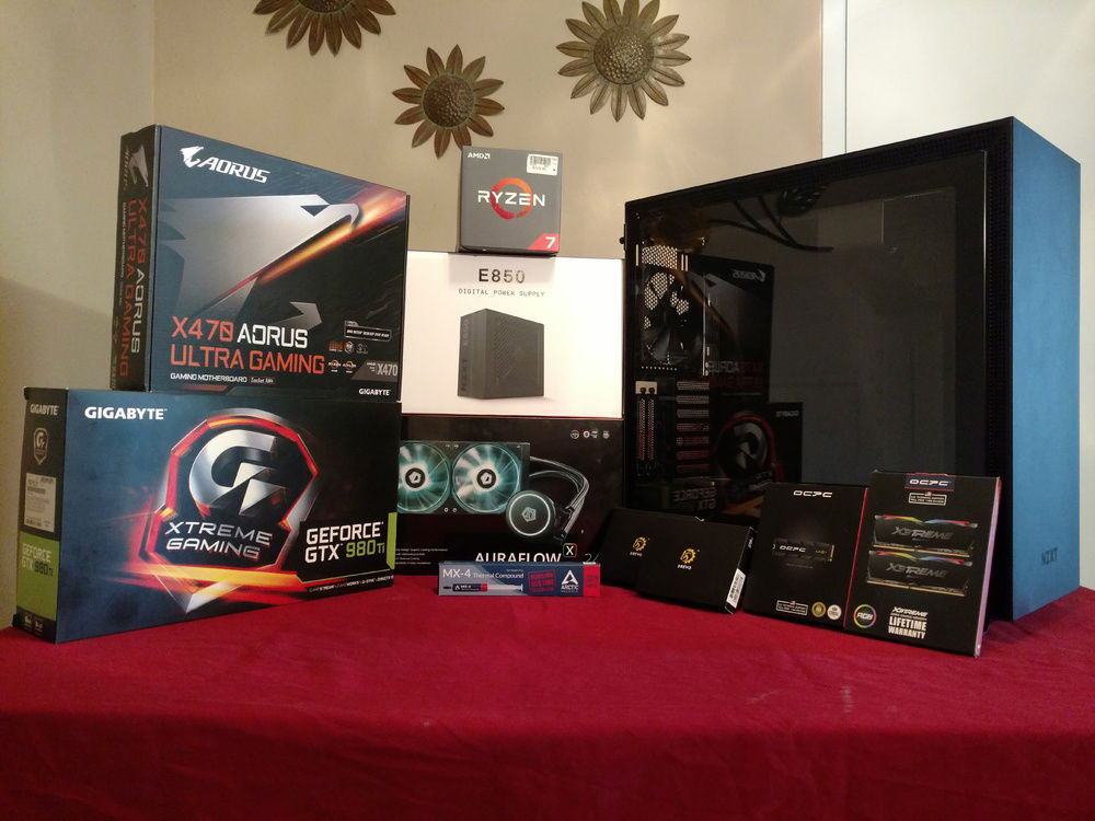 Most of the parts in my build minus 2x256GB ssds and a 1TB WD Black that is not in the photo.