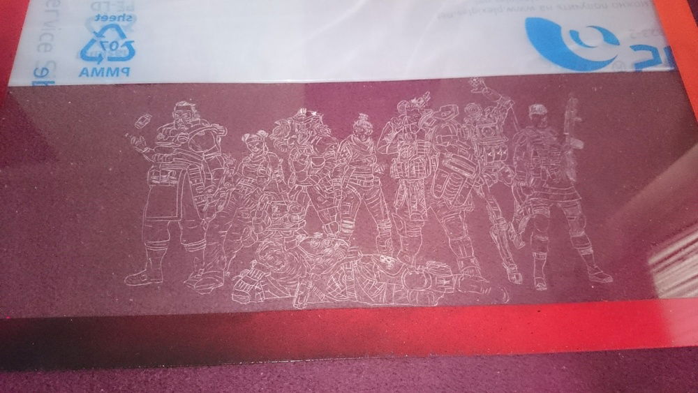 Scratched the whole team by hand...never doing this again without a powertool :D