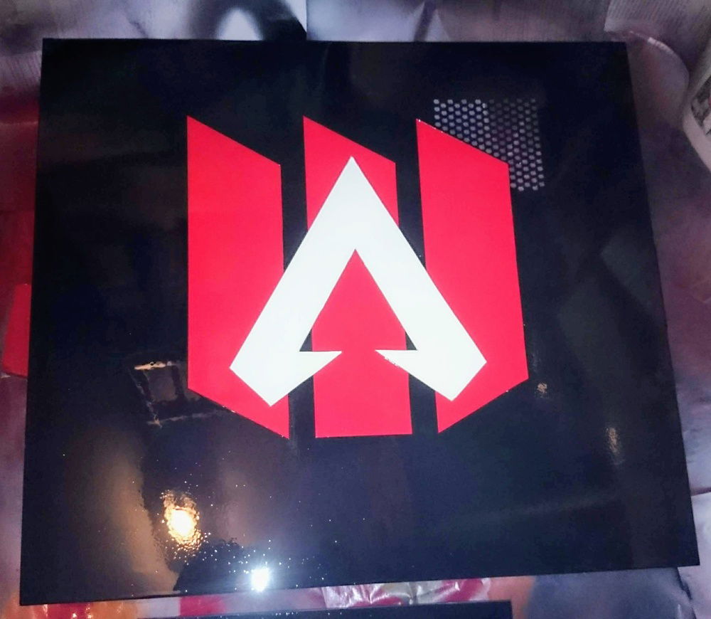 the backside of the pc with some acrylic pieces