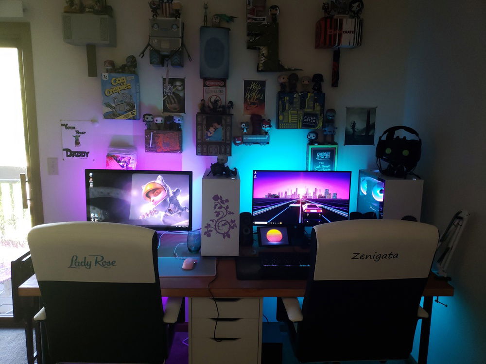 Wife got jealous of my setup and now half of its hers.