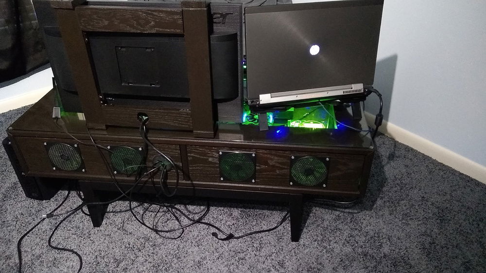 Summer 2019 monitor stand now stained