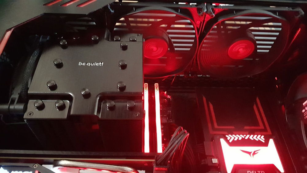 Cooler and custom made top part seen from the inside