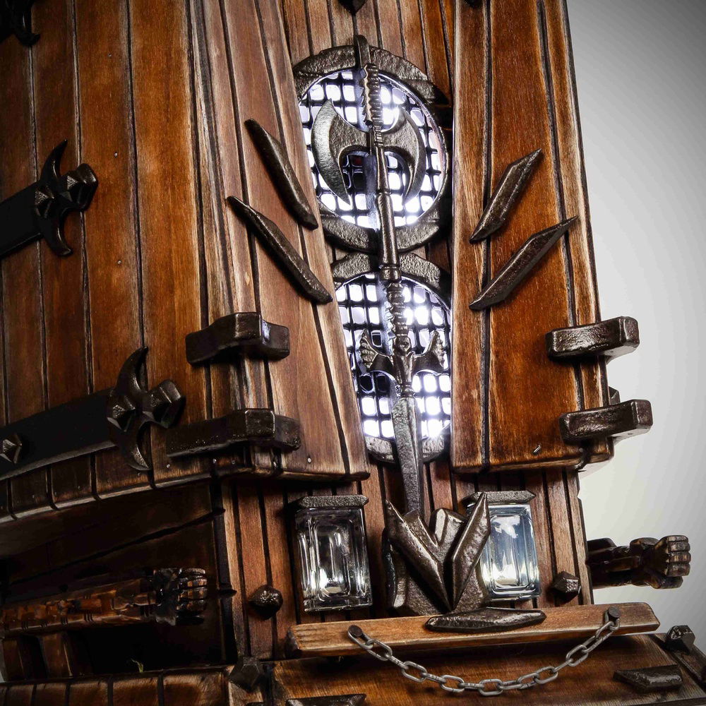 the vikings didnt have glas, but they did pillage and so i wanted to have the activity and pwr leds behind old glass cast windows. i made these by sawing off the bases of mex perfume bottles