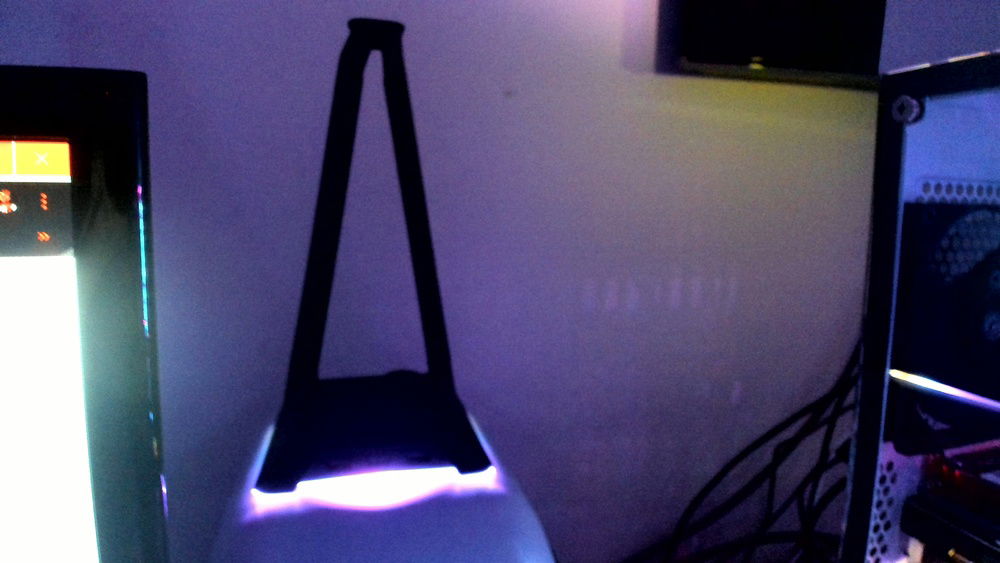 Shot of the Razer Chroma headphone stand