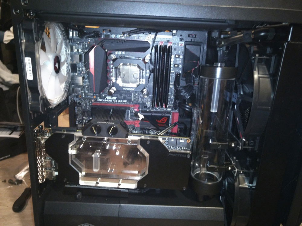 Test-fitting all the parts before running the tubing