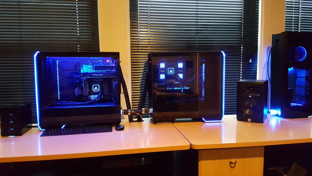 I am a film music composer and below are two be quite Dark Base 700 networked Music Production rigs and my Phanteks Shift X Multi-Media Build.  The Shift X is used with Adobe Premier to render a video and custom composed music together to send to the director for review.  (http:\\www.imdb.me/rkimshultz)