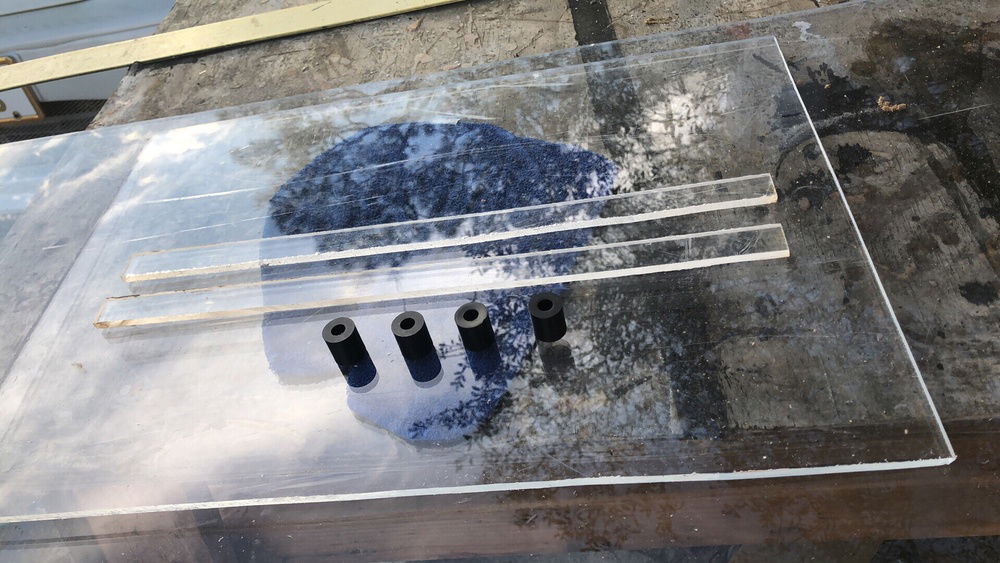 Hand made plexiglass wall mount