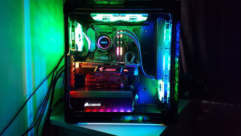 Work in progress. This is from before i added lighting strips and sleeved cabling.