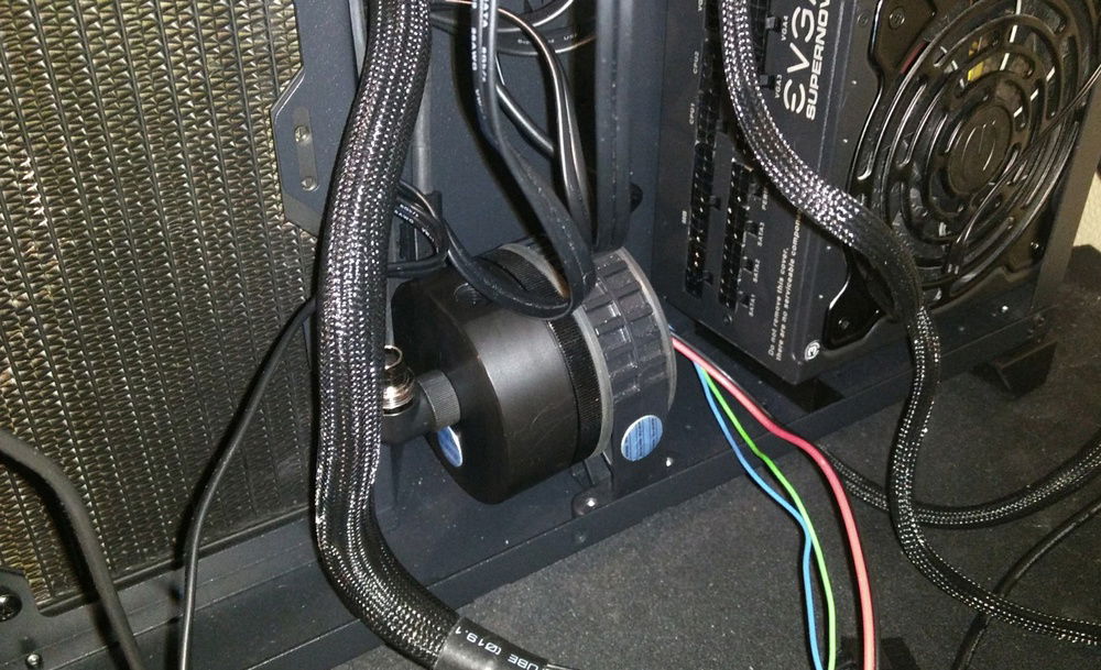 Fitting the pump in the back...