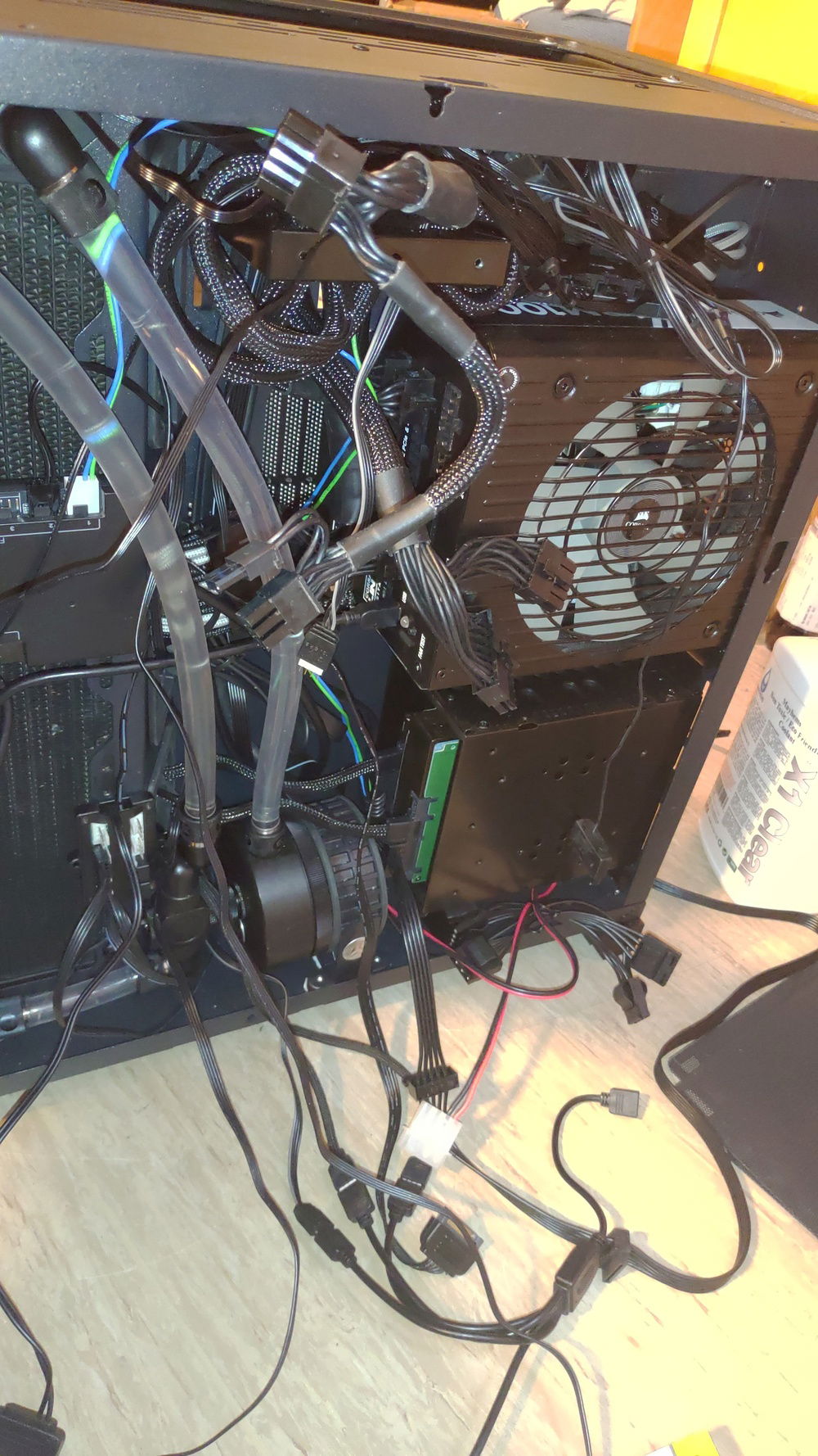 And showing how I run tubing there...