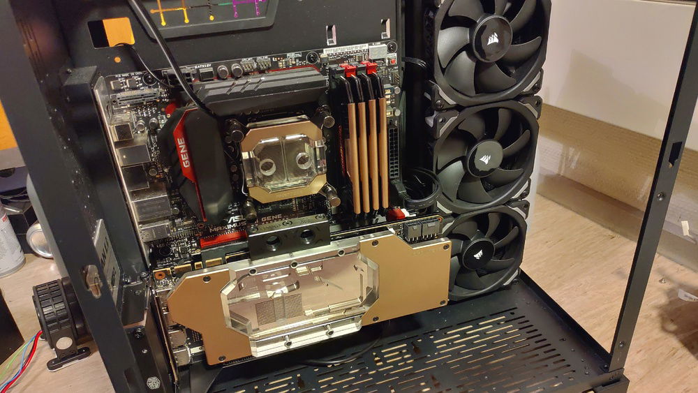 Test fitting without bottom radiator