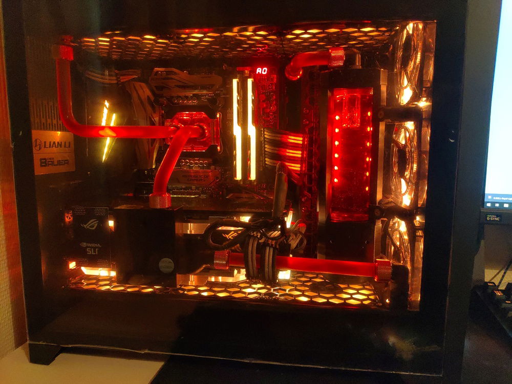 Settling on a more modest golden and red mix.