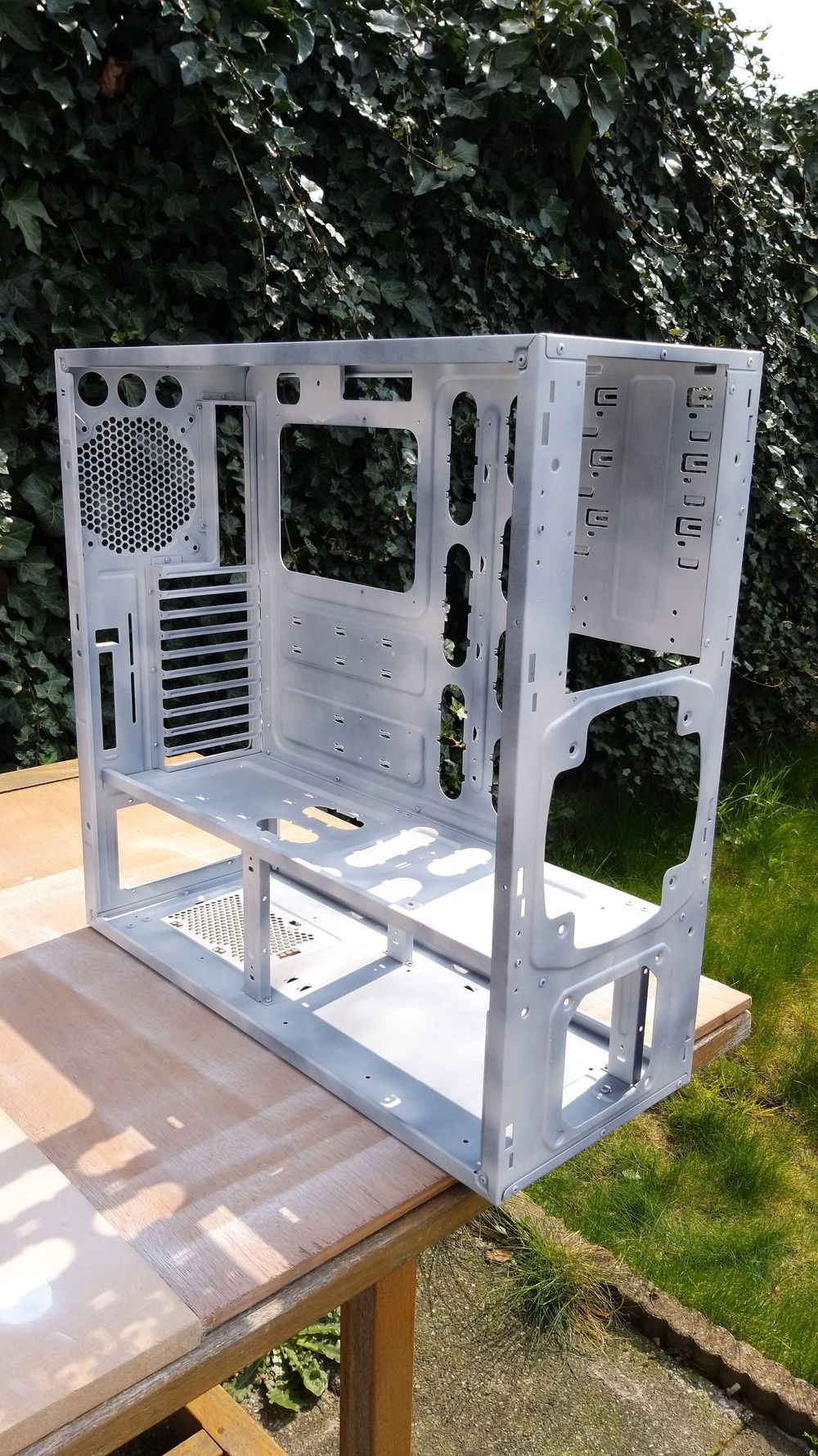 Barebone, totally stripped. First layers of primer