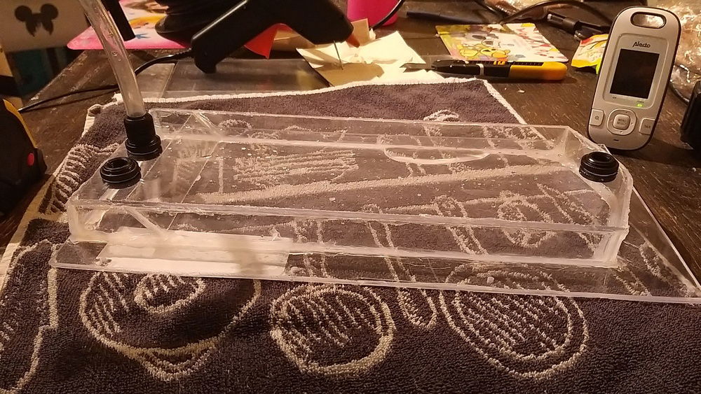 The waterfall reservoir in the making and leak testing