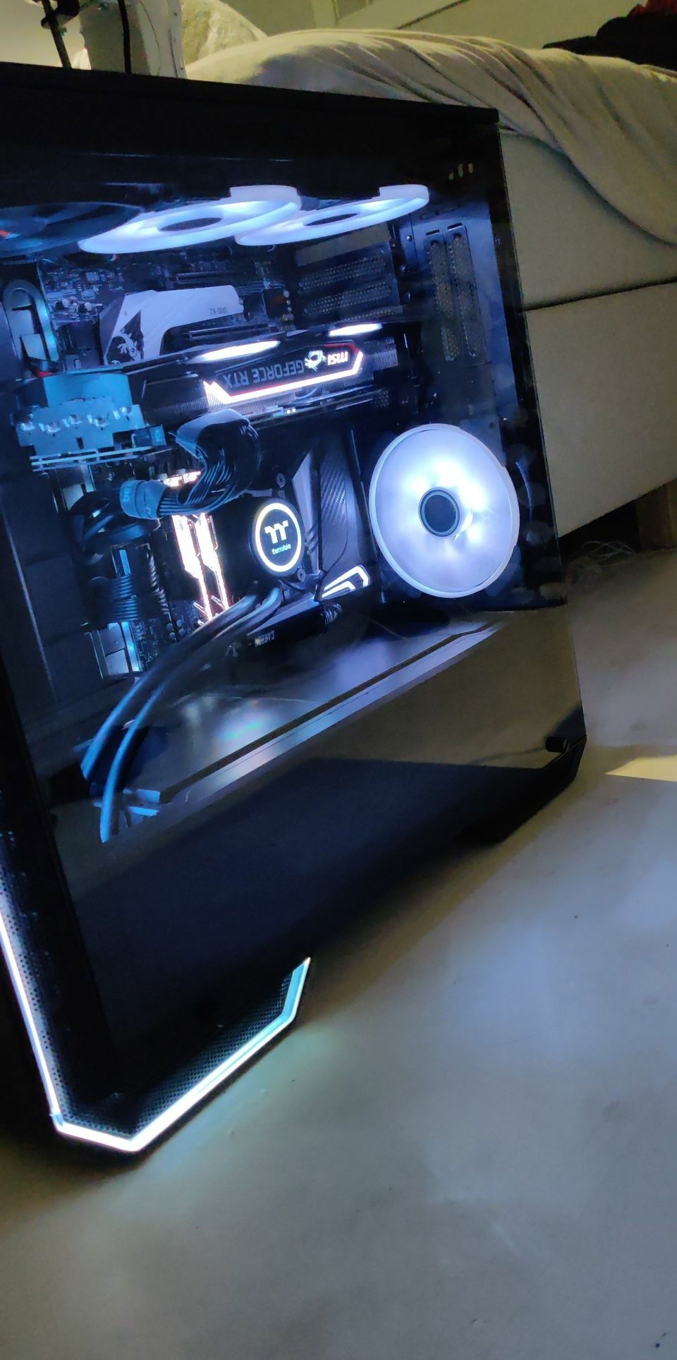 Reversed my motherboard/Case today and installed new fans, im pretty happy! need 1 more RGB fan on the top