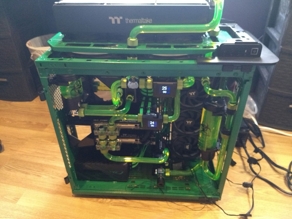 2nd Leak test by adding UV green dye.