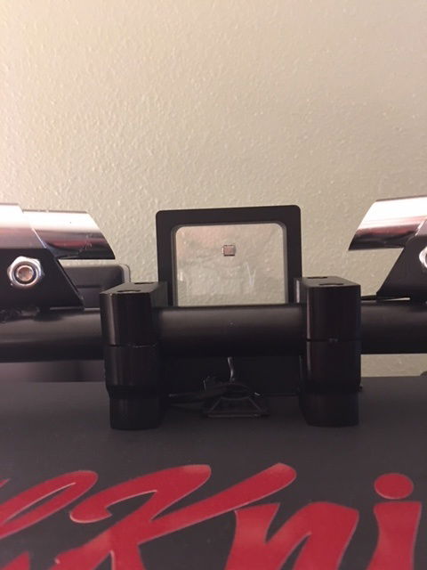 Actual piece if the X2 Rocket (Memorabilia) displayed between the handlebars