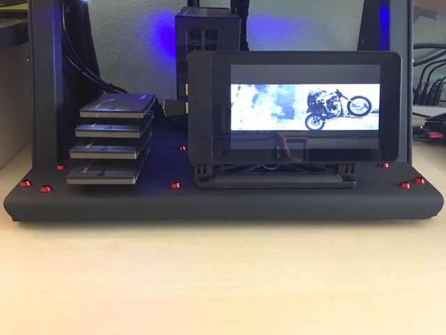 Raspberry Pi Computer powered off of the motherboard, cycling through many of Evel's jumps and crashes