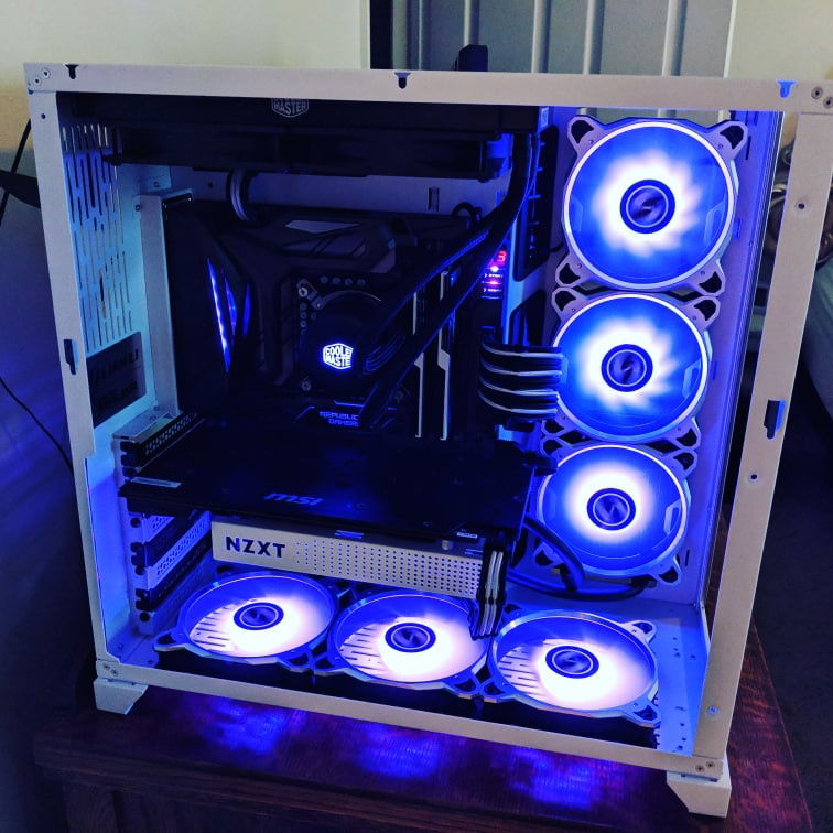 Older photo with my MSI GTX 1060 Gaming X and NZXT G12/Corsair H55. I still have the bracket and AIO, just need to fit it on the 1080. (Old photo)