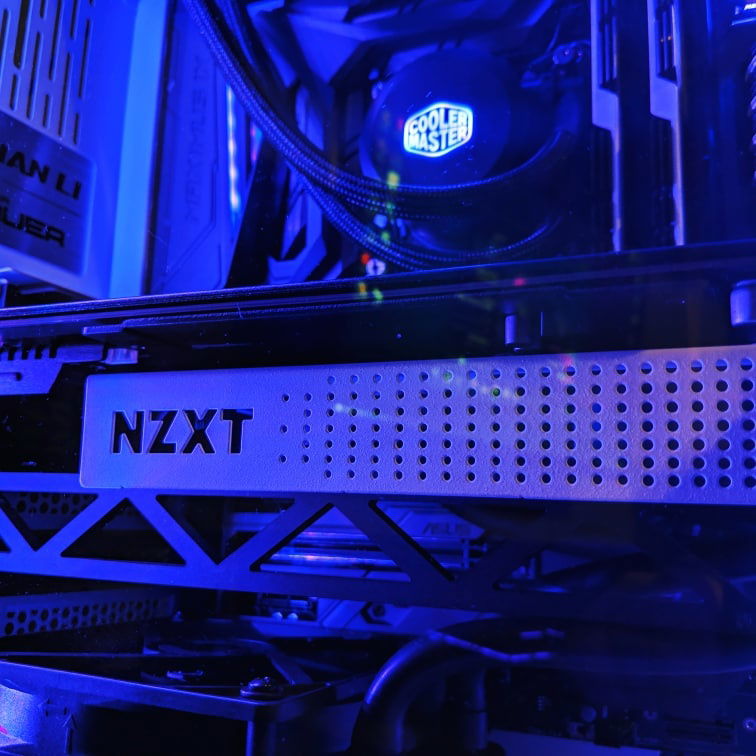 Close up of the NZXT Kraken G12 in action (Old photo)
