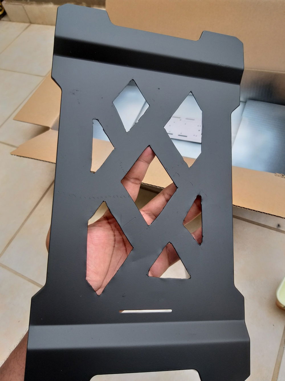 Matte-Black front panel repainted