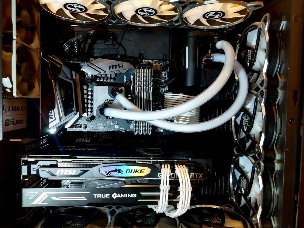 Just prior to first boot.  It actually looks somewhat tasteful/reserved until you apply power.  :D