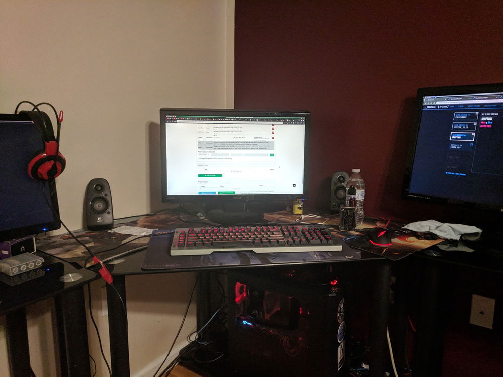 My desk setup, a little messy