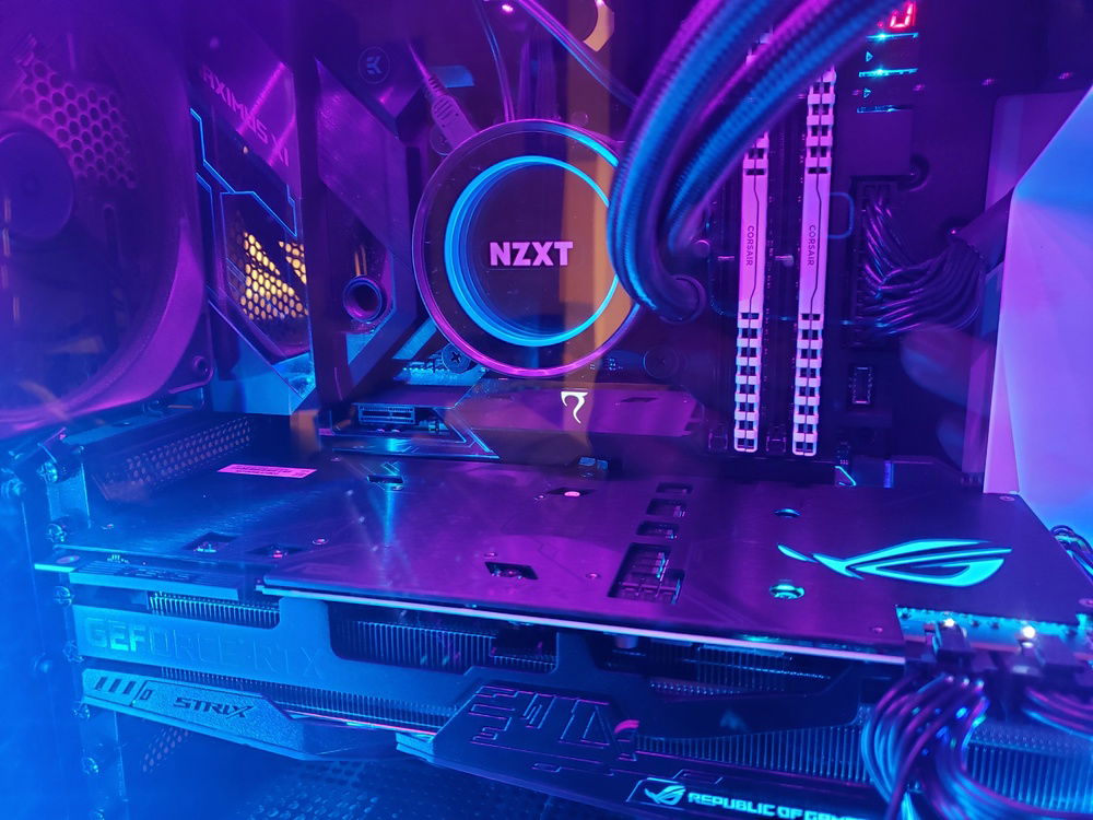 Swapped out my RTX 2060 for an RTX 2080 Super and added some more lights. Also got my personal icon now displaying on the motherboard itself.