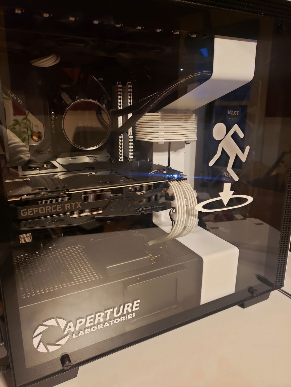 Clean internal look with custom cables.