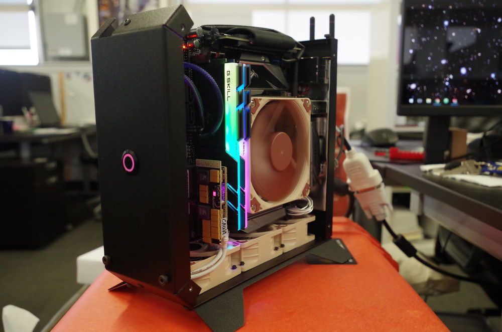 Just enough room for all the parts to work nicely together