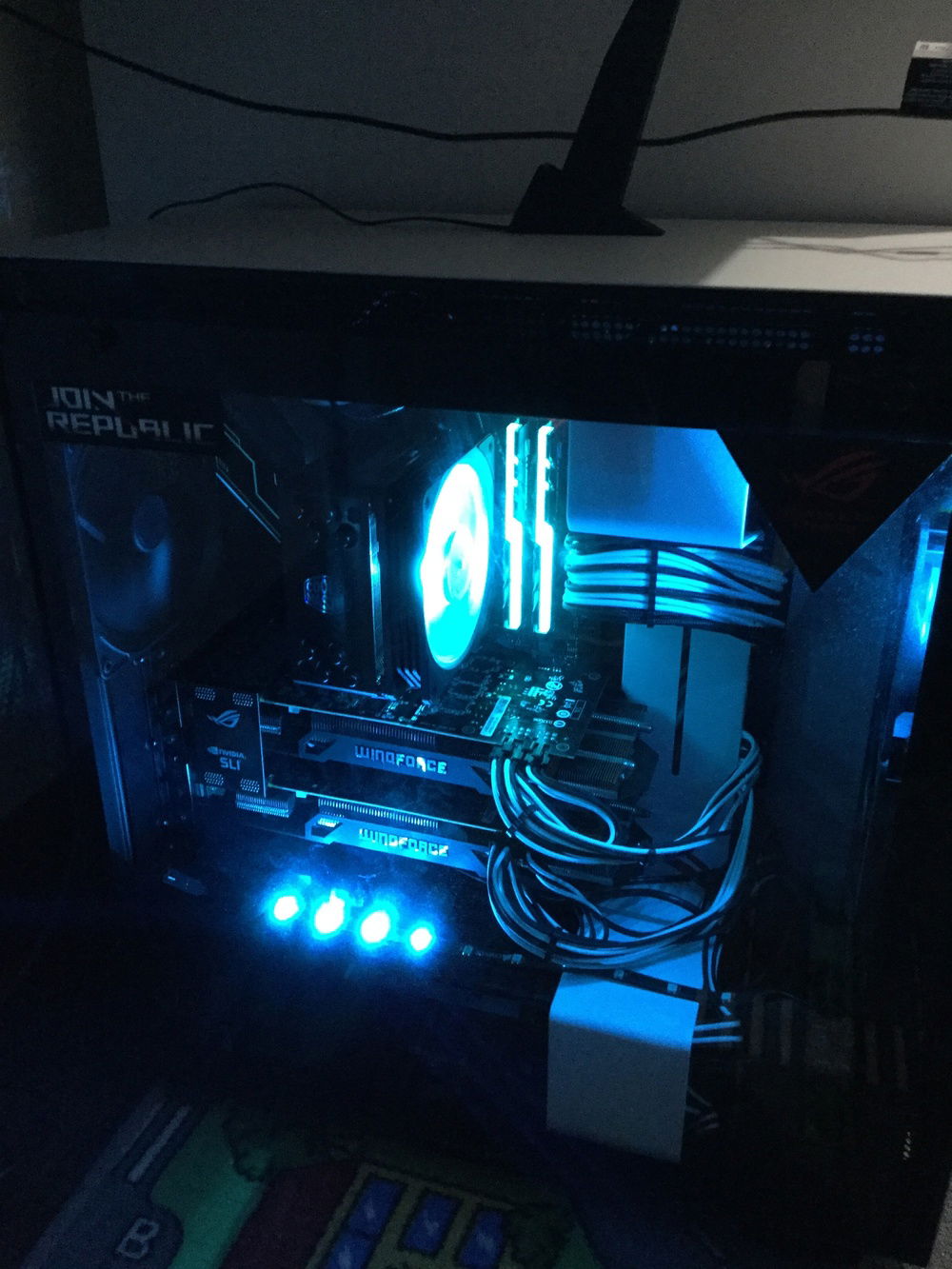 I've chosen  the colour blue because I think it stands out from the white and black