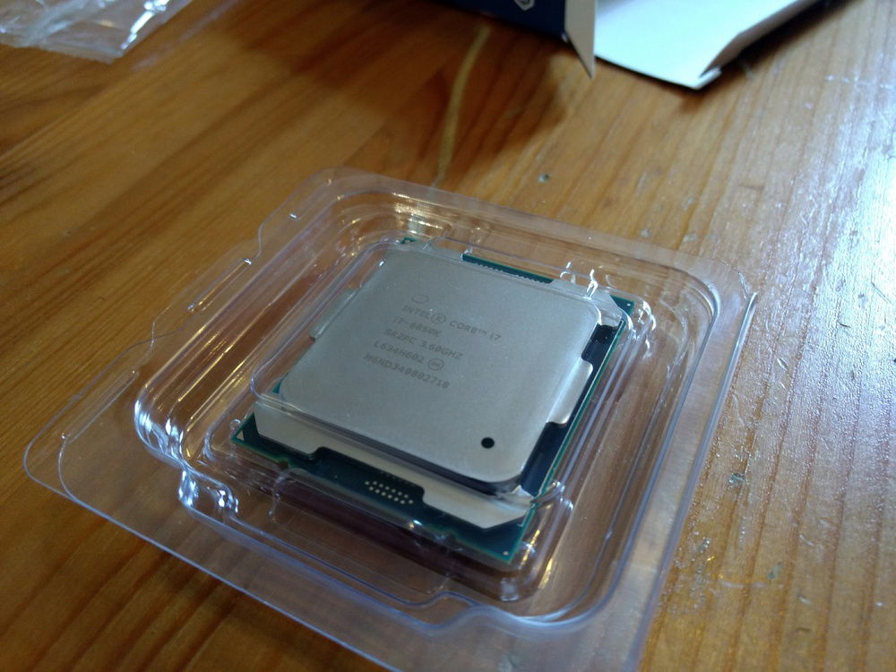 the Fabled i7-6850K. This thing SAT for a year and a HALF before ever being used.