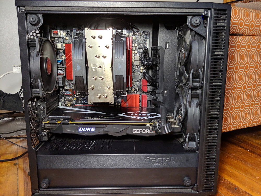 It runs beautifully. I've overclocked the CPU to 4.5Ghz @ 1.35v, the GPU to 1900Mhz CC, and 8.3Mhz MC. It just works. I love it.