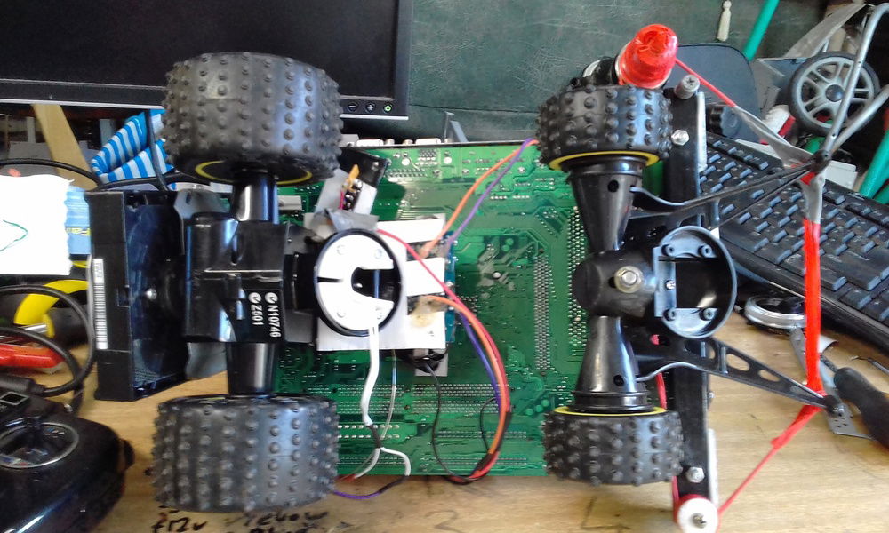 Underside showing R/C PCB location