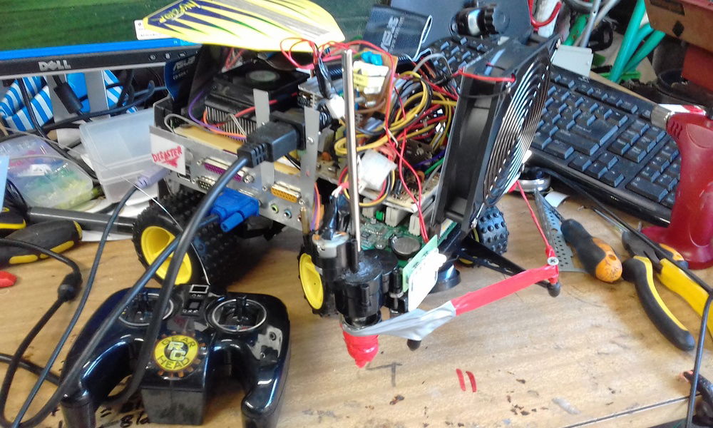 Wheels steering right with remote