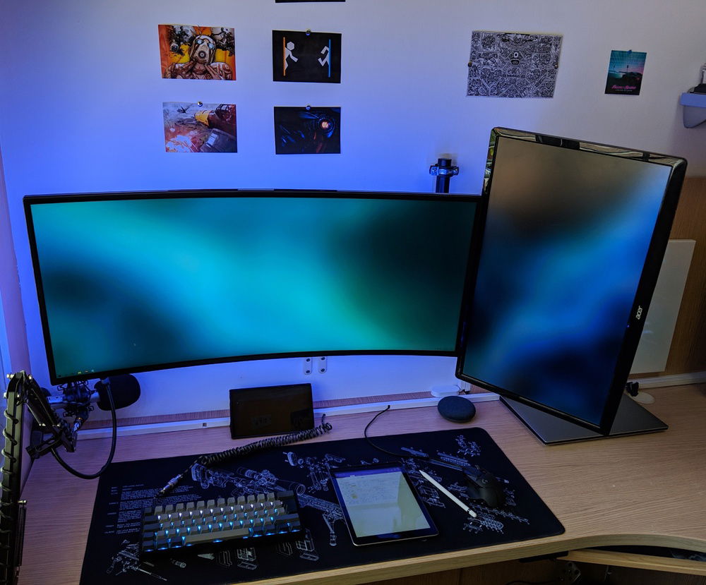 Vertical second monitor for productivity.