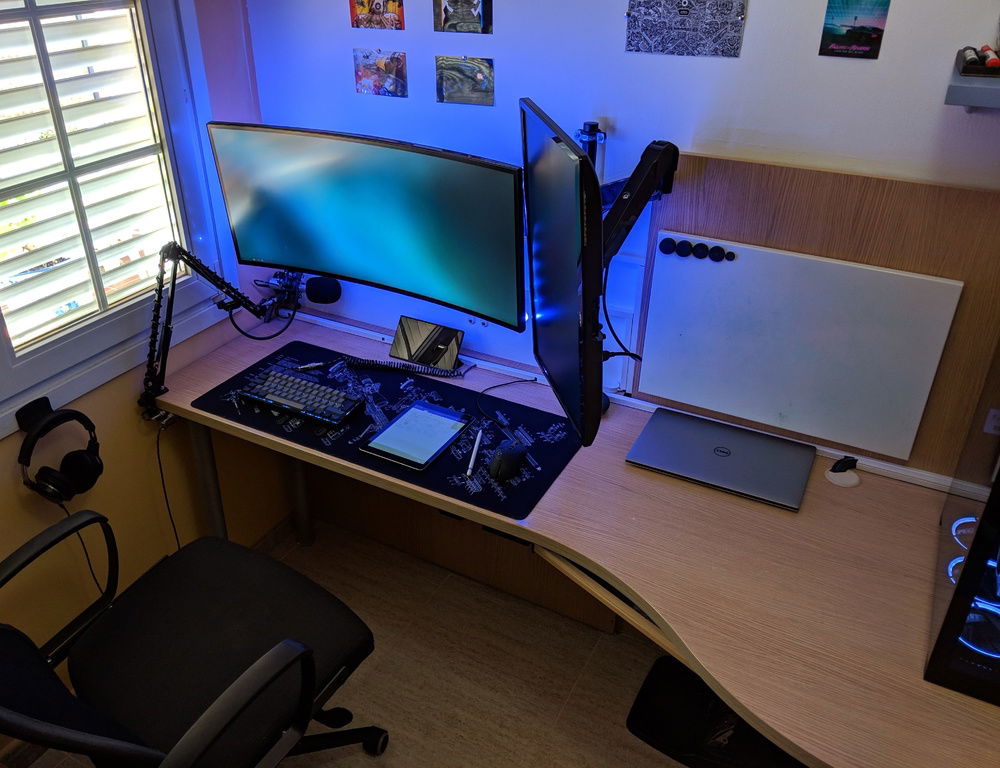 Vertical second monitor for productivity.