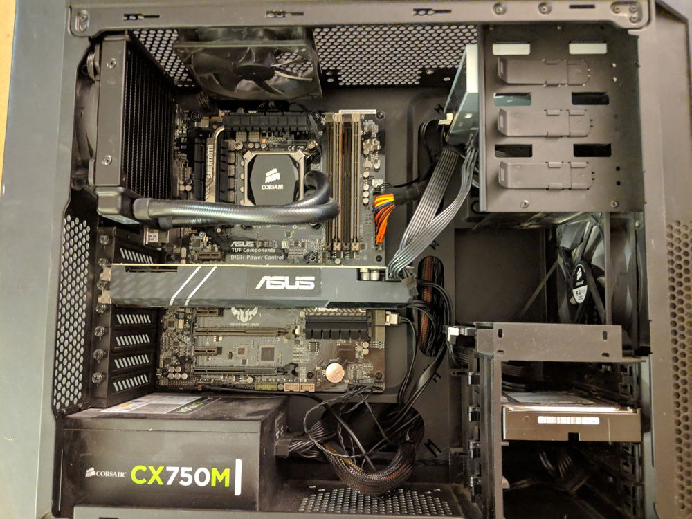 The inside of my case, first time opening it in a year, much less dusty that I would have thought.