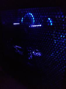 View of the GTX 1660ti's LEDs.