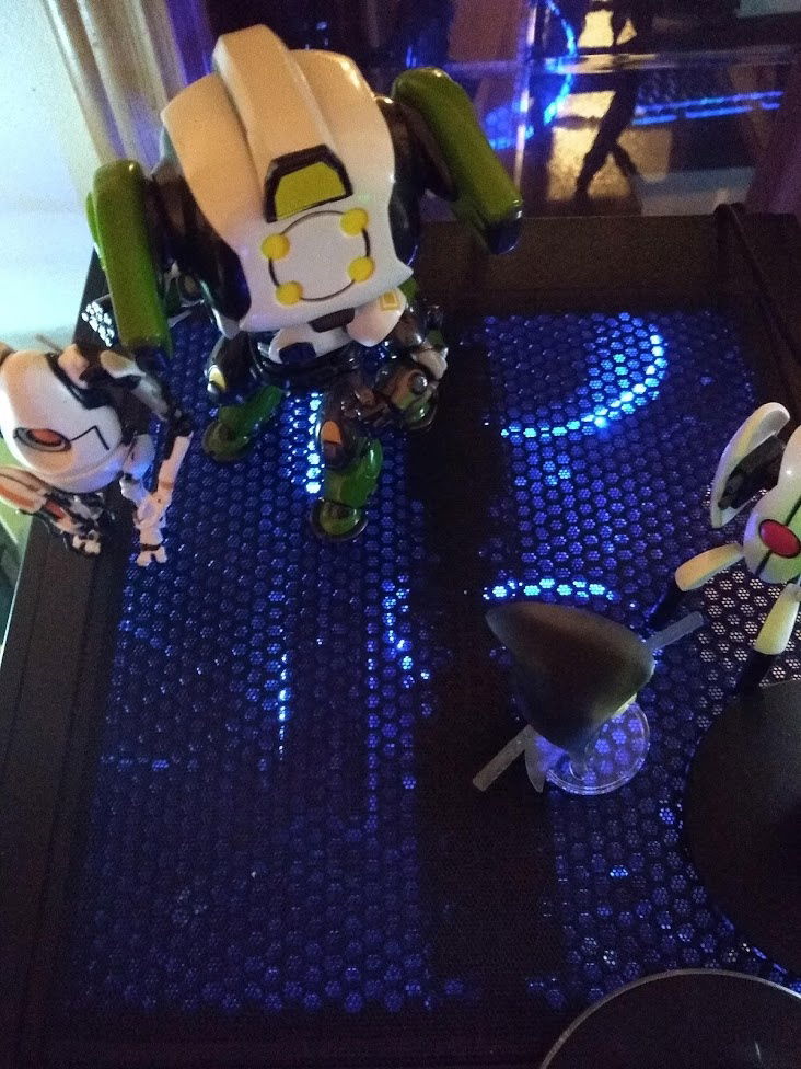 Top down view of the system, in the light.