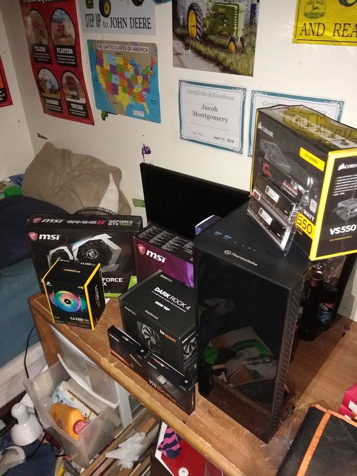 Side top down build of the parts.