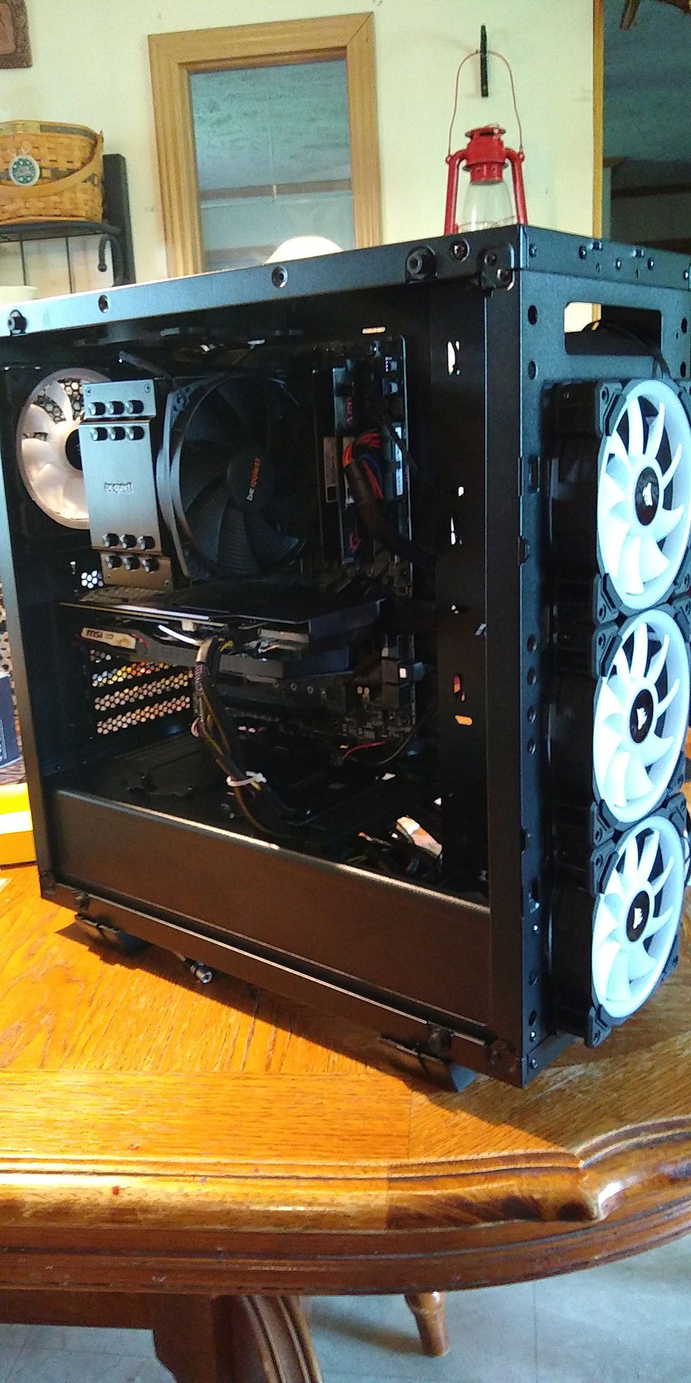 Slapped them into the case.