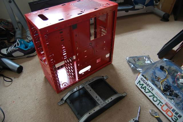 Starting to tear down the case.