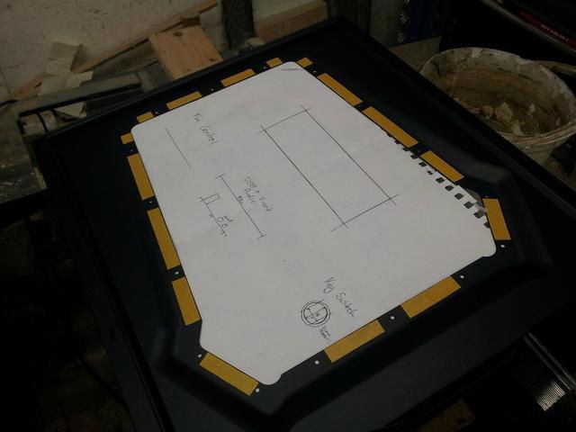 Installing the new side panel window.