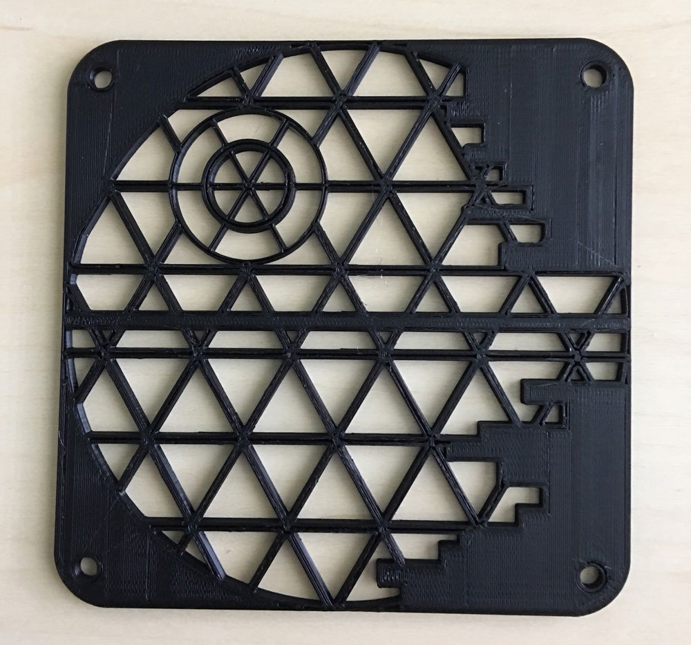 3D Printed Fan Grill: Death Star Under Construction