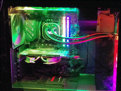 Rainbow puke pre-video card/SSD upgrade